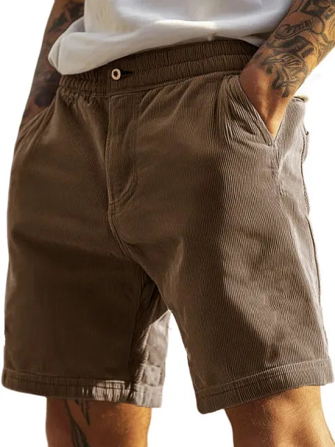 Men's Fashion Casual Elastic Waist Retro Shorts