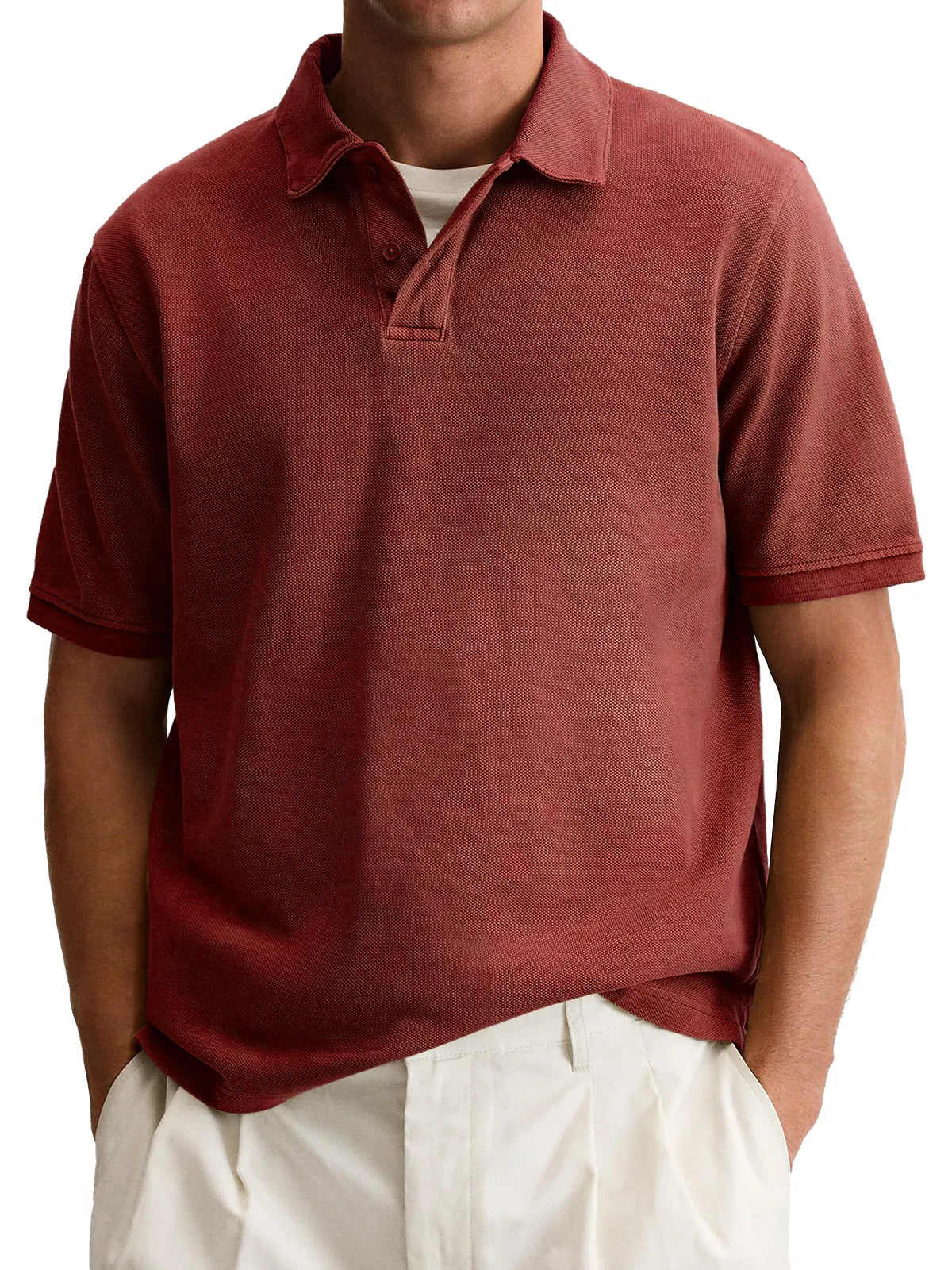Men's Everyday Casual Lapel Button-Down Short Sleeve POLO Shirt