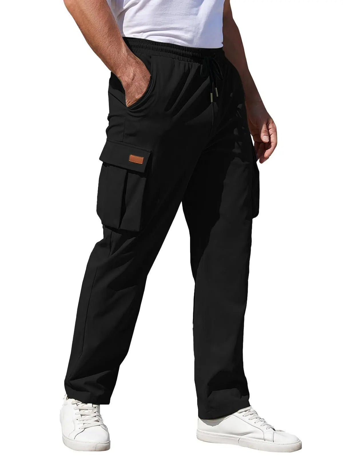 Men's Casual Multi-pocket Workwear Drawstring Trousers