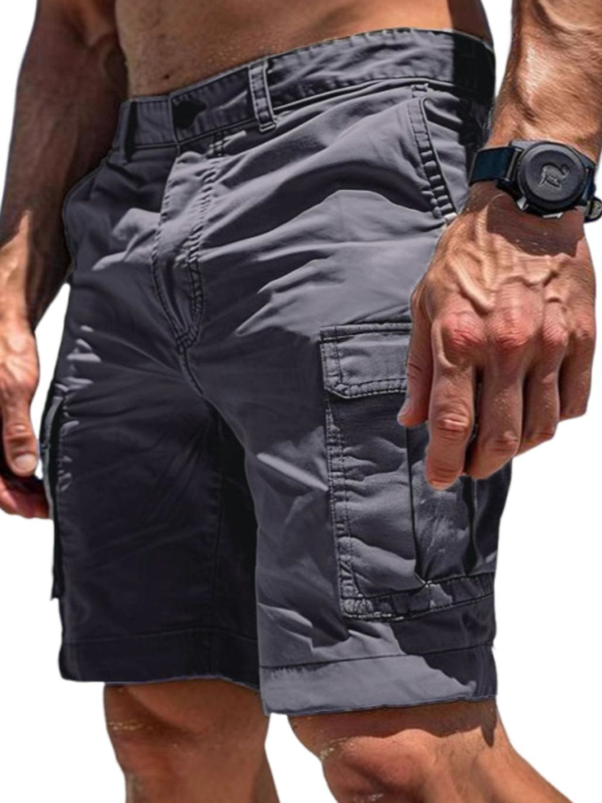 Men's Multi-Pocket Cargo Casual Pants Beach Fashion Shorts