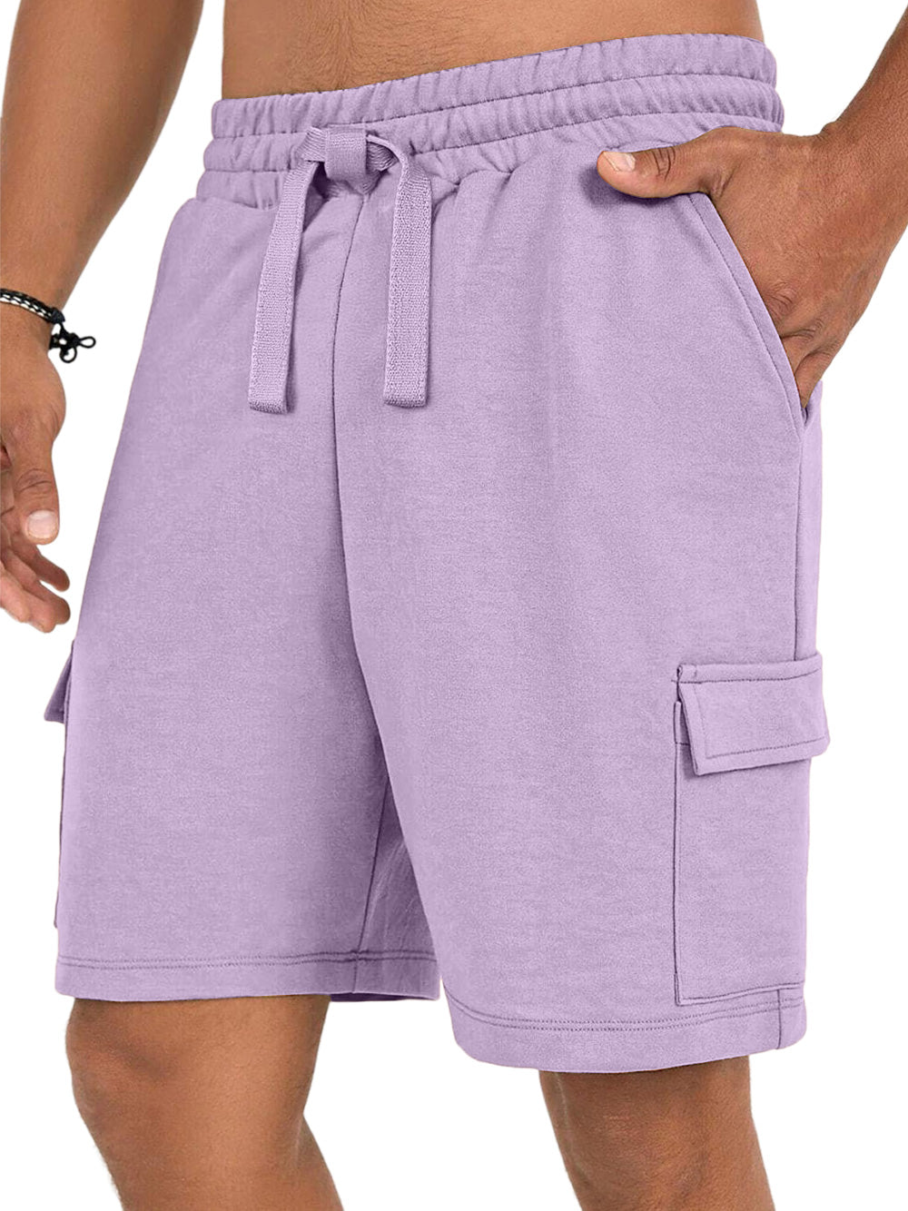 Men's Casual Cargo Multi-pocket Solid Color Comfortable Shorts