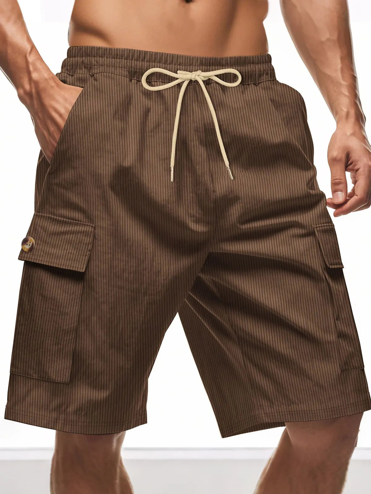Men's Corduroy Multi-pocket Cargo Shorts
