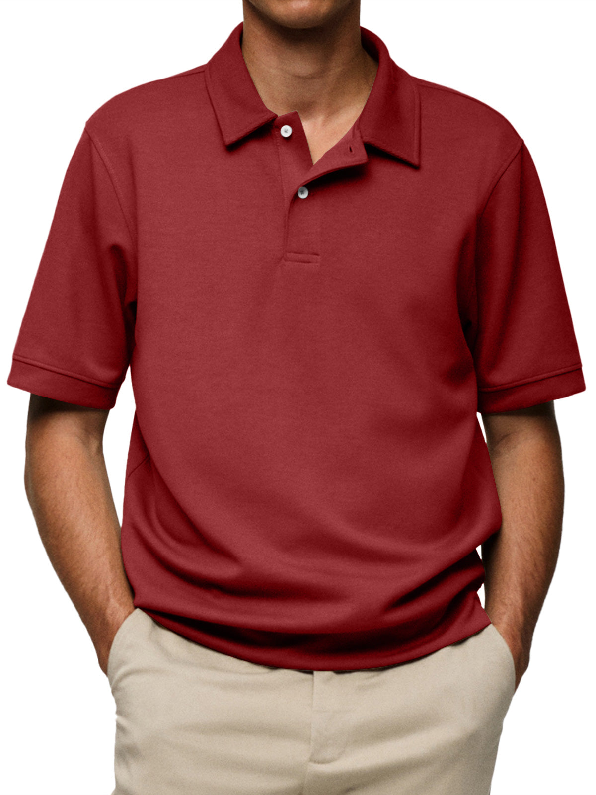 Men's Everyday Casual Lapel Button-Down Short Sleeve POLO Shirt