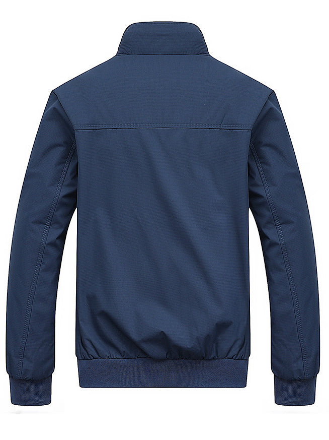 Men's Lightweight Jackets Casual Bomber Windbreaker Zip Up Collared Jacket Golf Windproof Coat