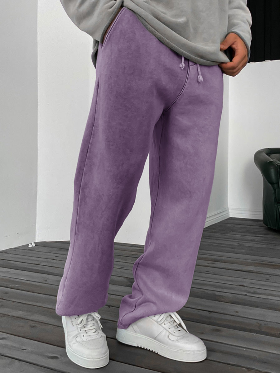 Men's Vintage Distressed Fashionable Thickened Trousers