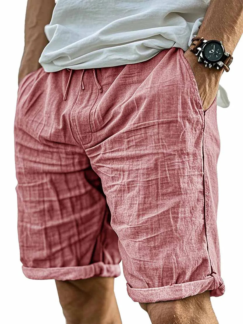 Men's Fashion Casual Retro Textured Lace-up Shorts