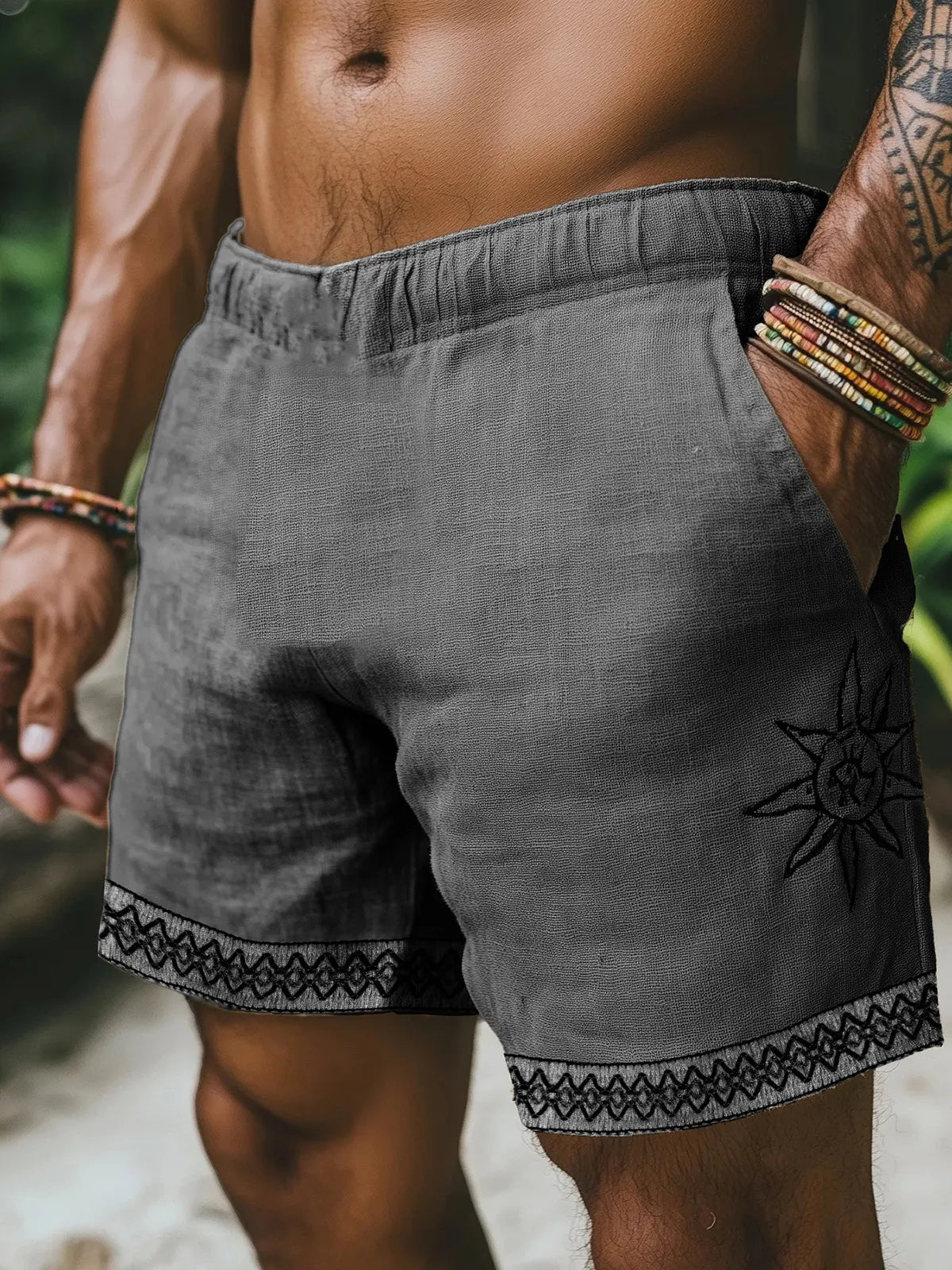 Men's Hawaiian Casual Print Shorts