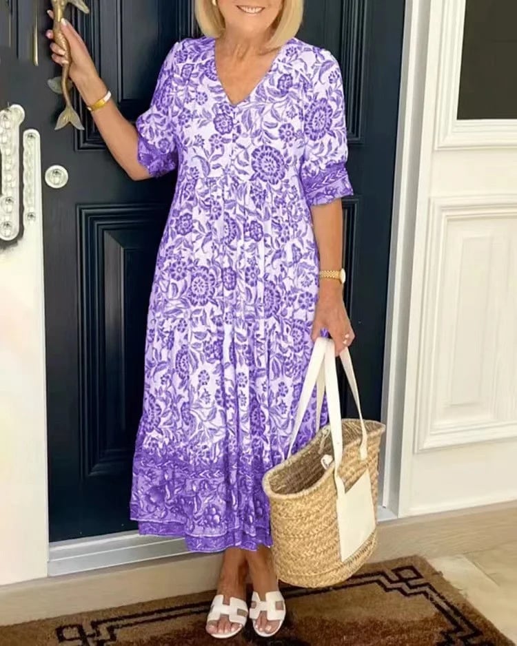 💥2023 Newest 😍V-neck Bohemian Dress👗