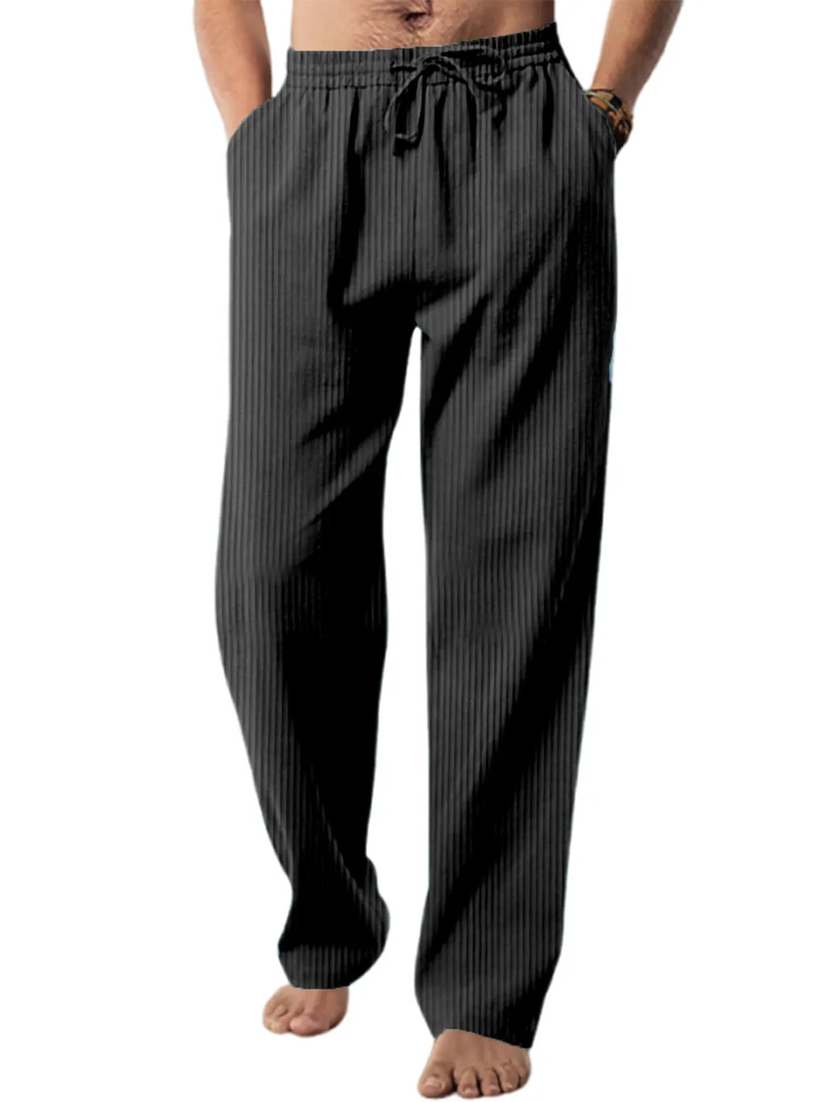 Men's Everyday Casual Solid Color Corduroy Trousers