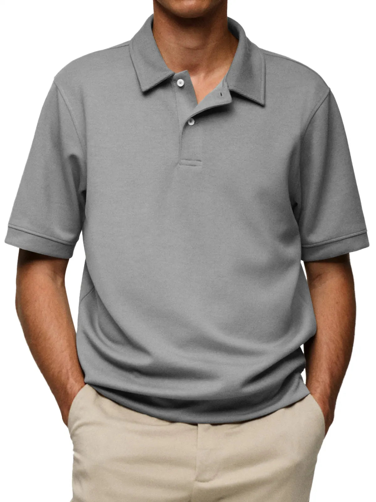 Men's Everyday Casual Lapel Button-Down Short Sleeve POLO Shirt