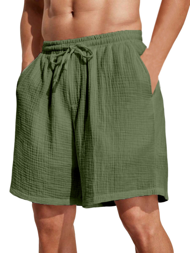 Men's Casual Solid Color Shoreline Beach Shorts
