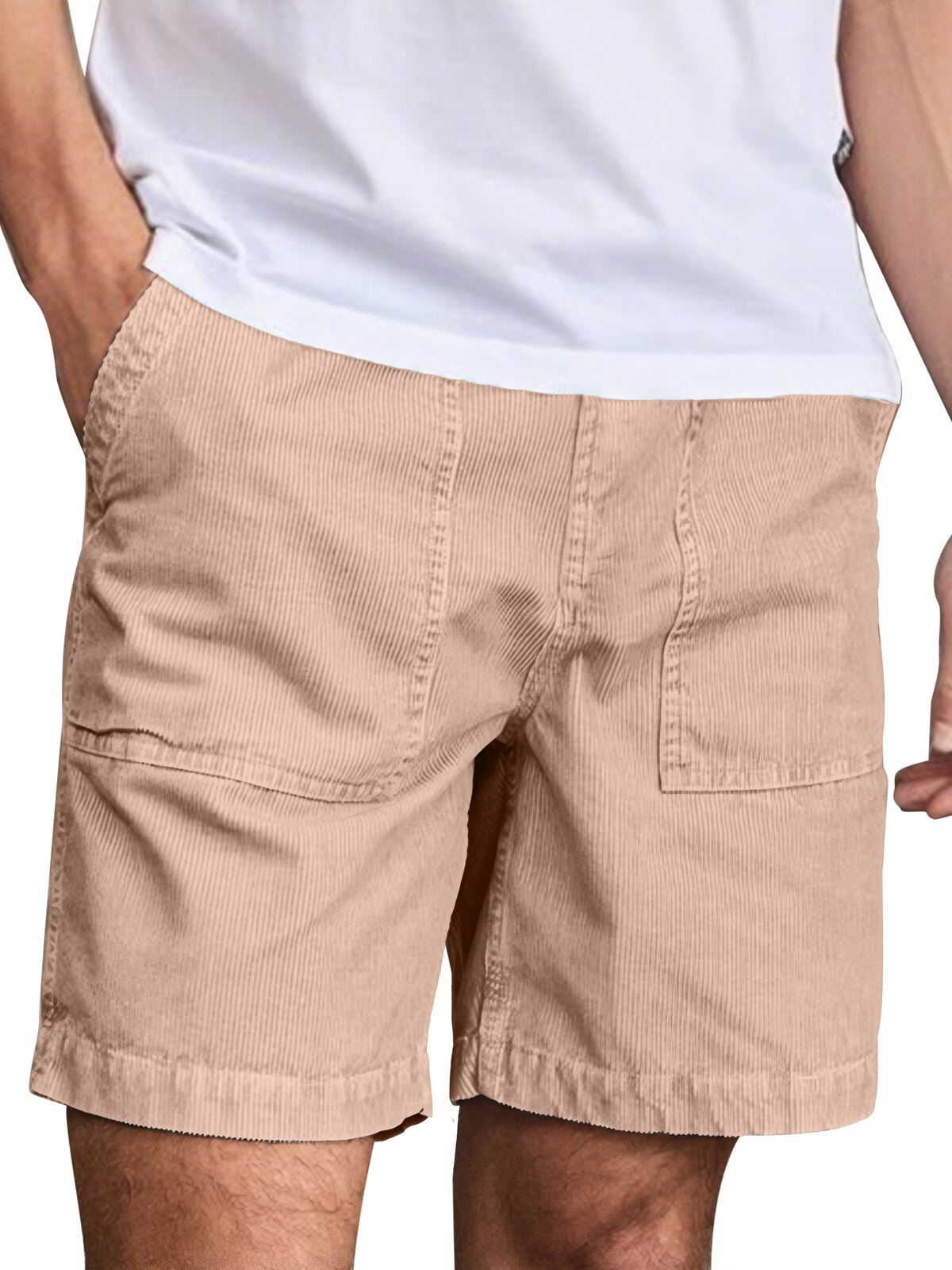 Men's Everyday Texture Solid Color Loose Shorts