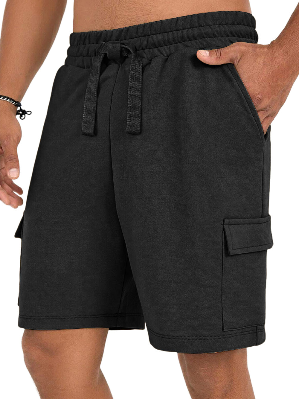 Men's Casual Cargo Multi-pocket Solid Color Comfortable Shorts