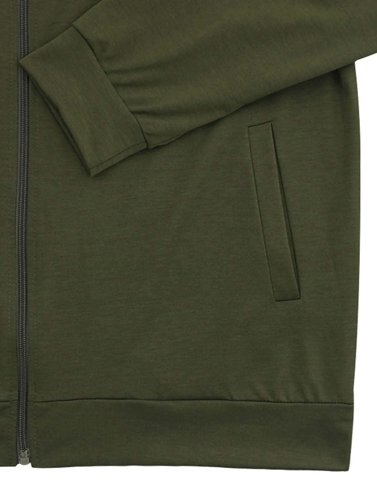 Men's Casual Stand Collar Zipper Pocket Solid Color Baseball Uniform Jacket