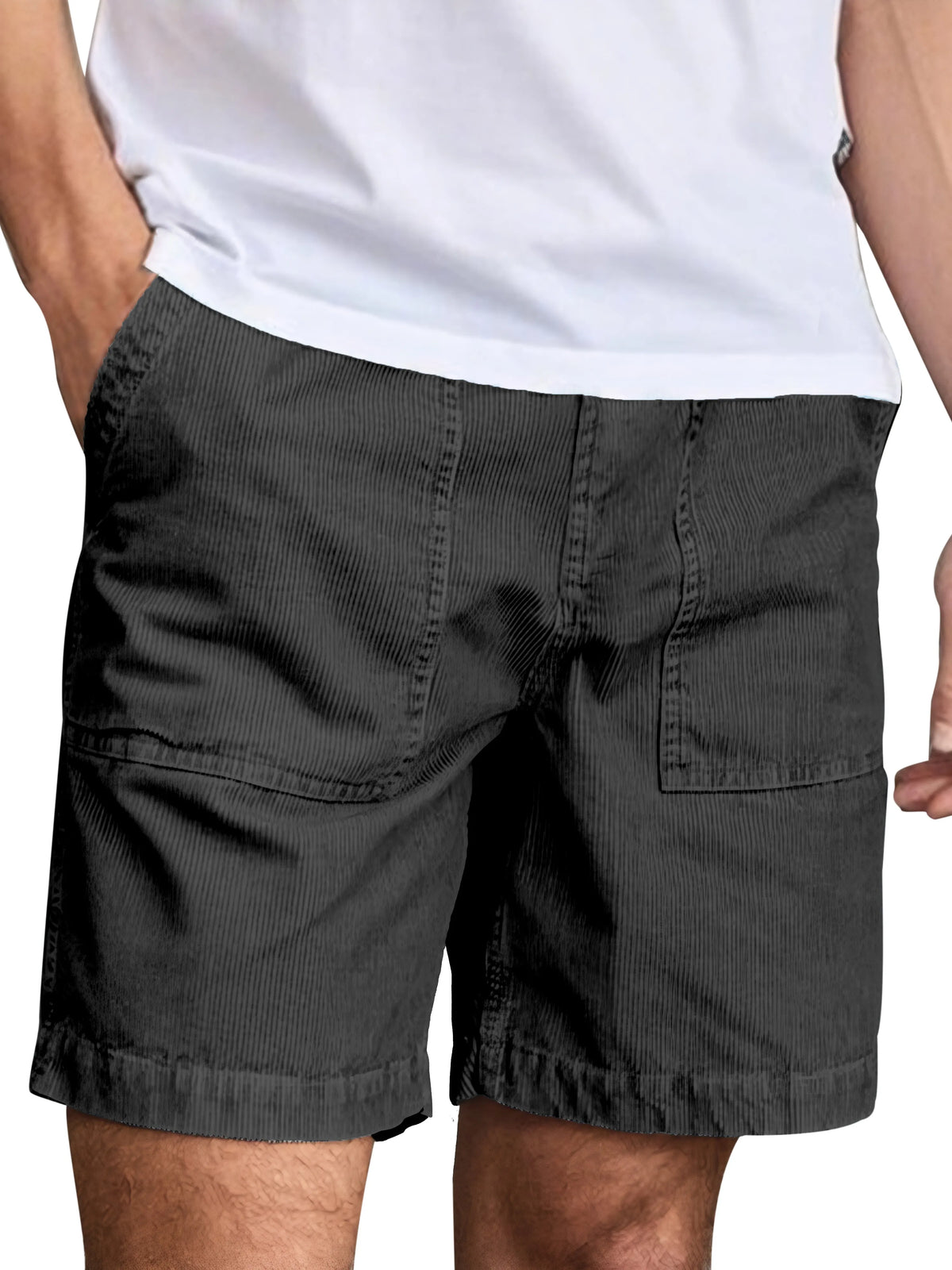 Men's Everyday Texture Solid Color Loose Shorts