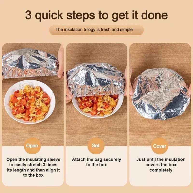 🏠Reusable Aluminum Foil Food Covers