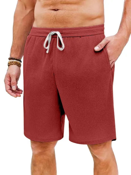 Men's Casual Loose Waffle Beach Shorts