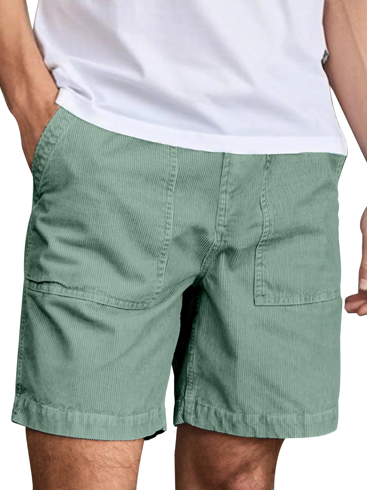 Men's Everyday Texture Solid Color Loose Shorts