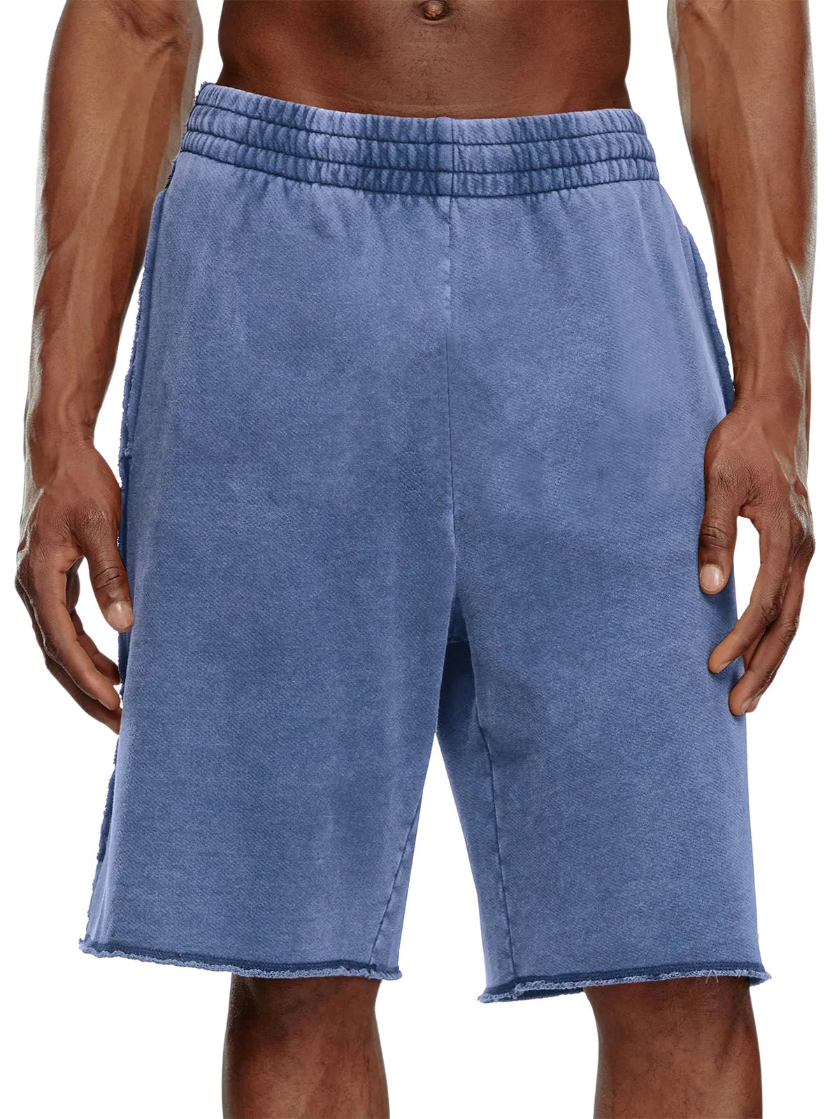Men's Cotton Washed Distressed Vintage Distressed Shorts