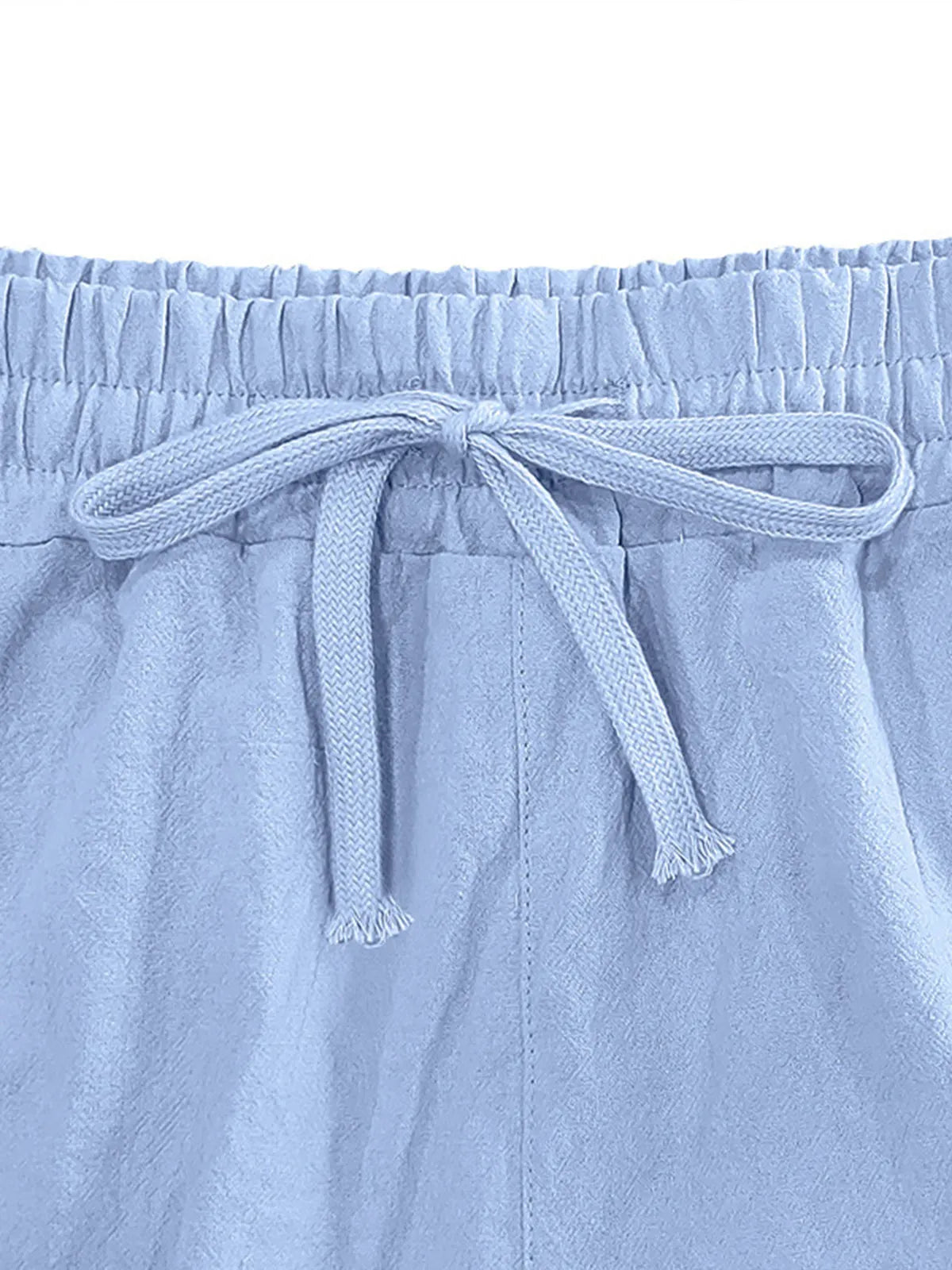 Men's Simple Solid Color Comfortable Breathable Loose Cropped Pants