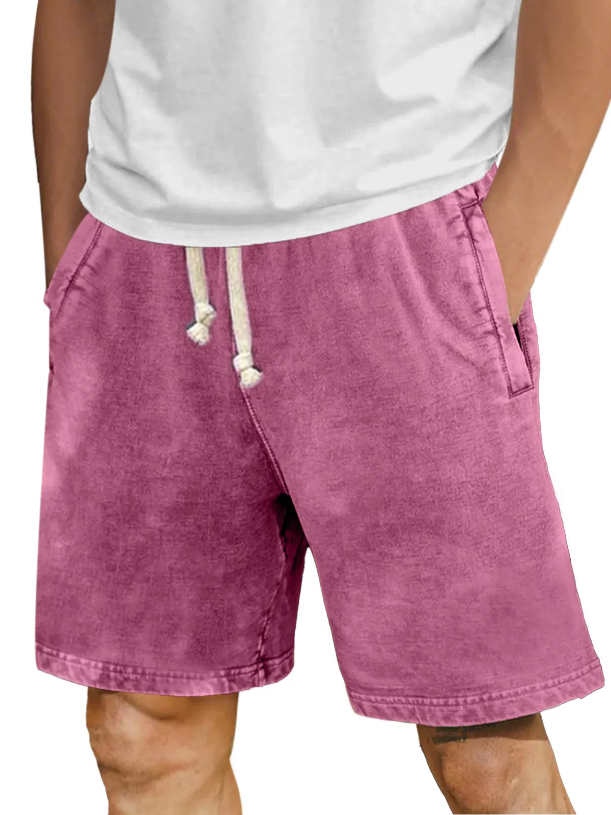 Men's Casual Simple Retro Solid Color Comfortable Shorts