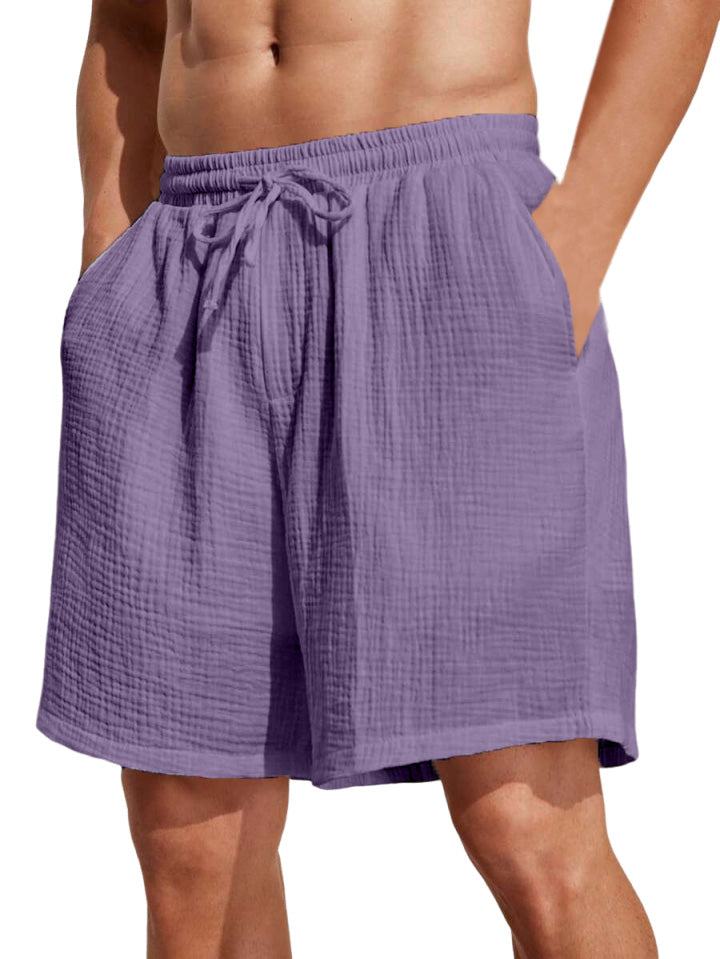 Men's Casual Solid Color Shoreline Beach Shorts