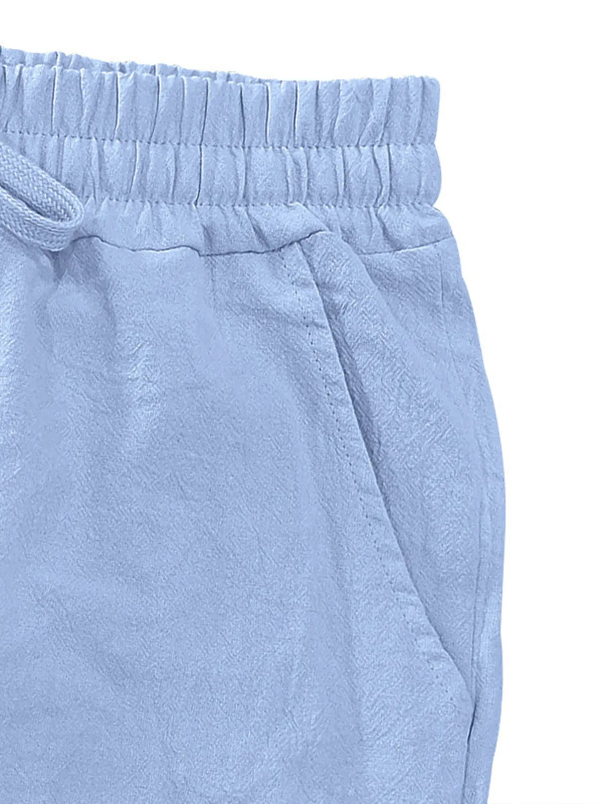 Men's Simple Solid Color Comfortable Breathable Loose Cropped Pants
