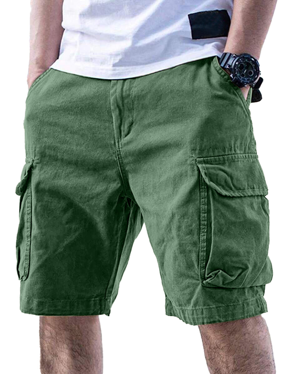 Men's Casual Solid Color Cargo Shorts