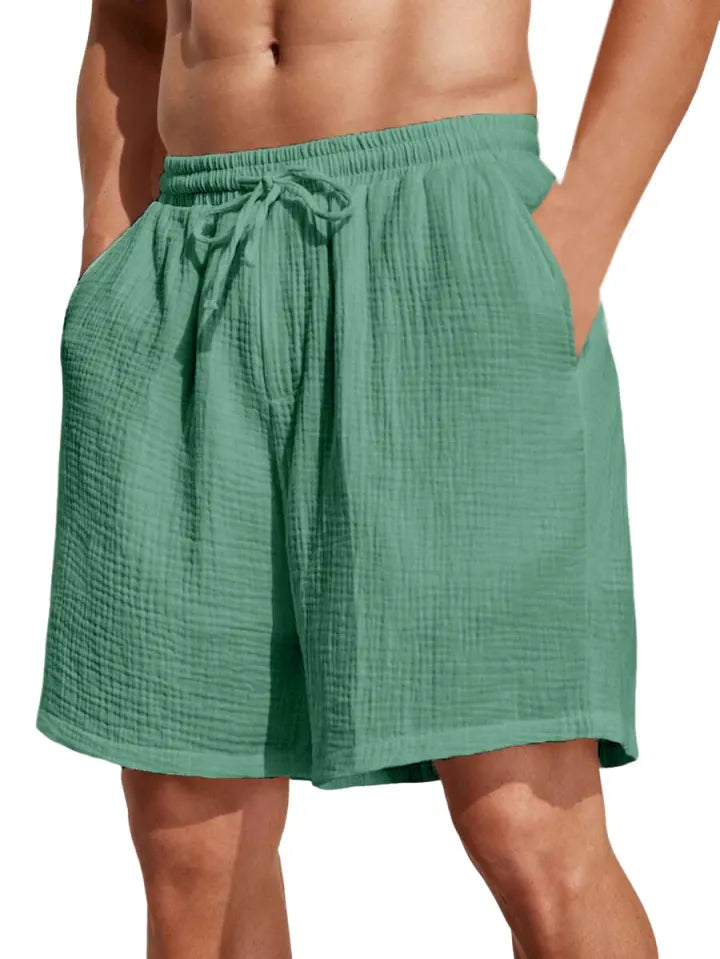 Men's Casual Solid Color Shoreline Beach Shorts