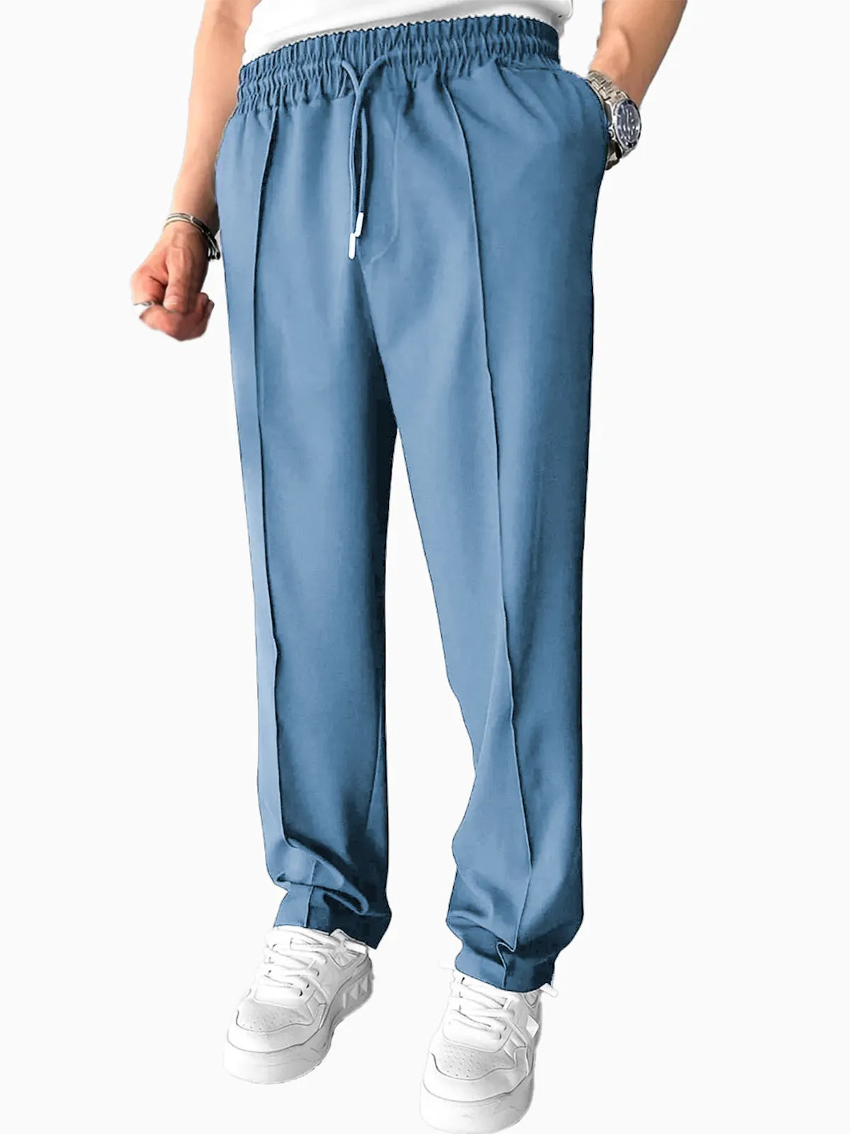 Men's Casual Trousers Elastic Straight Trousers