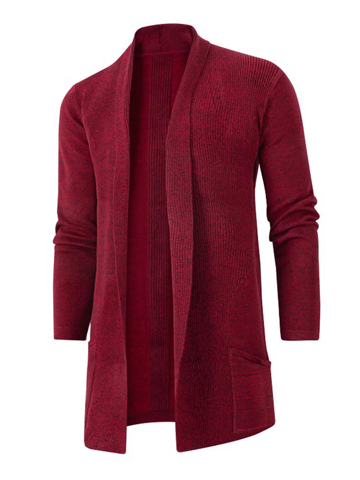 Men's Casual Basic Mid-length Knitted Sweater Cardigan Jacket
