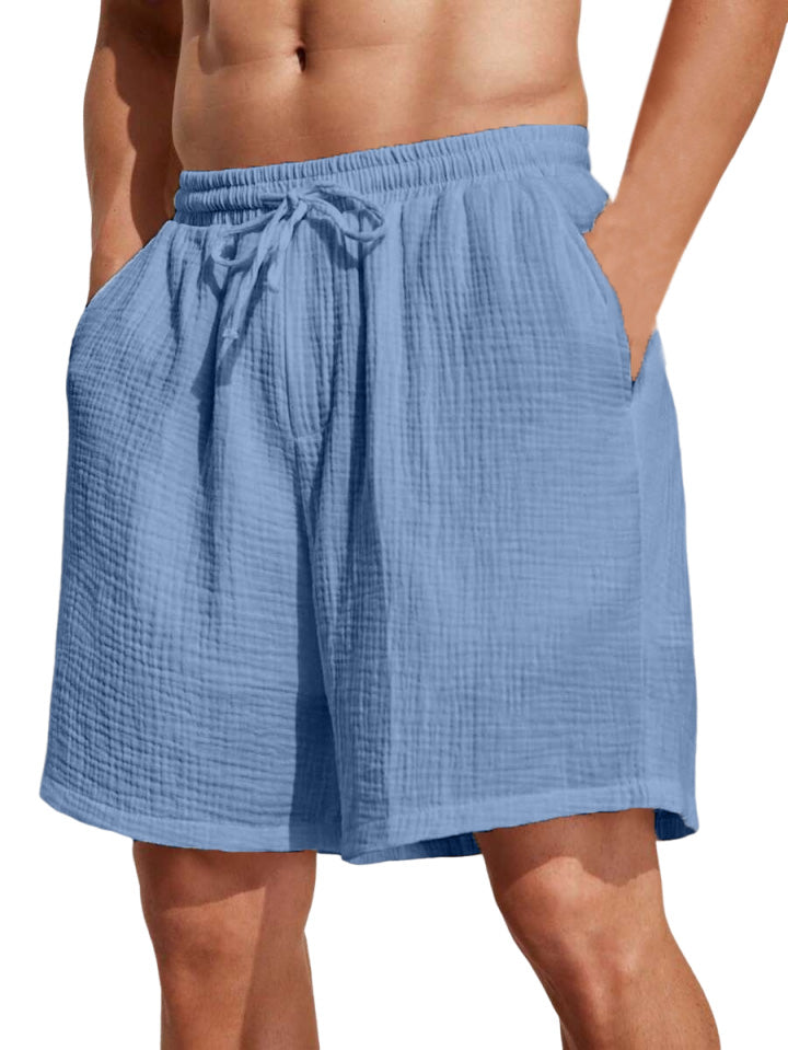 Men's Casual Solid Color Shoreline Beach Shorts