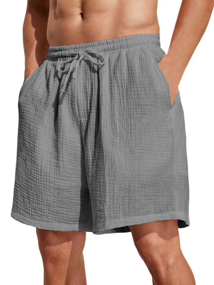 Men's Casual Solid Color Shoreline Beach Shorts