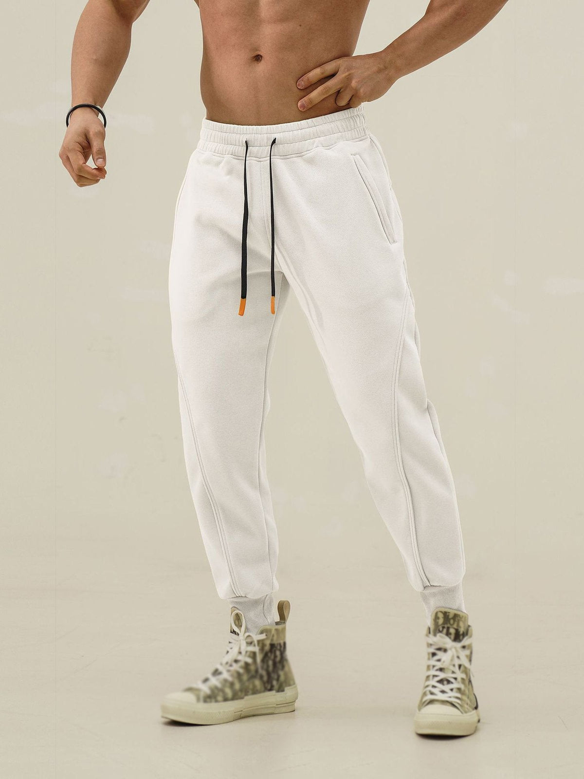 Men's Loose Three-dimensional Patchwork Leggings Trousers