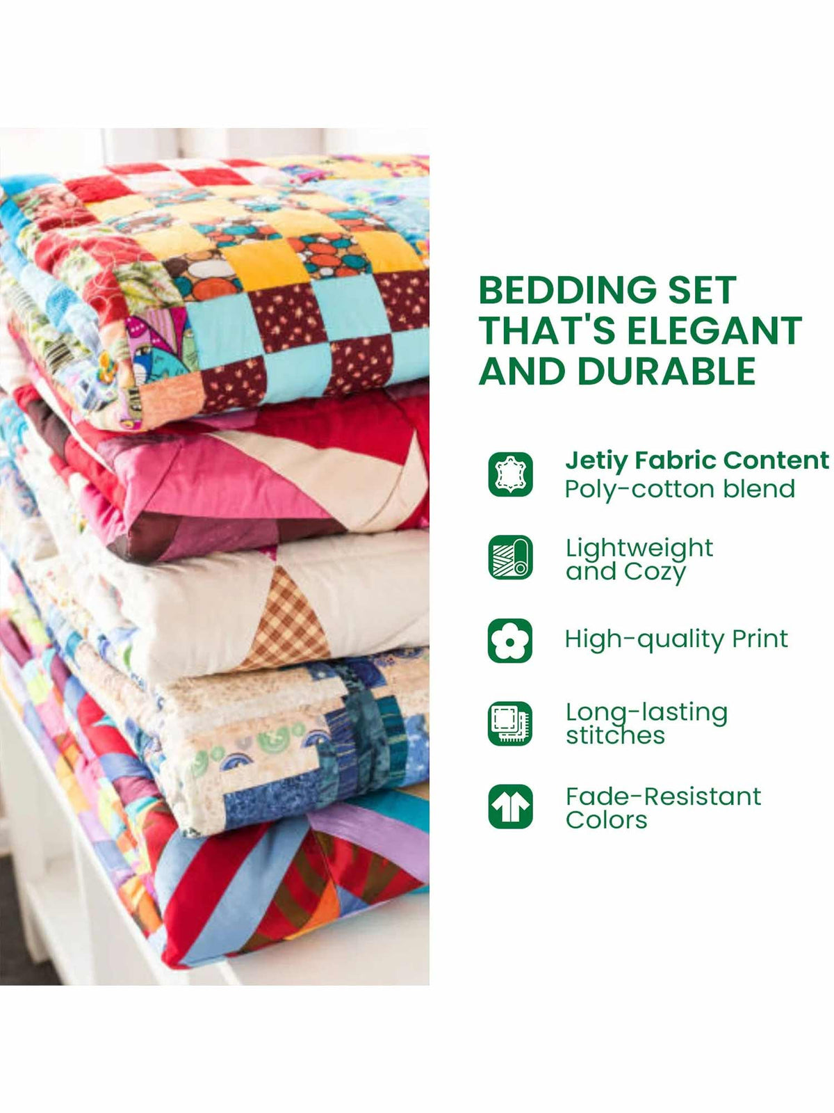 Vibrant View 3-Piece Quilted Bedding Set