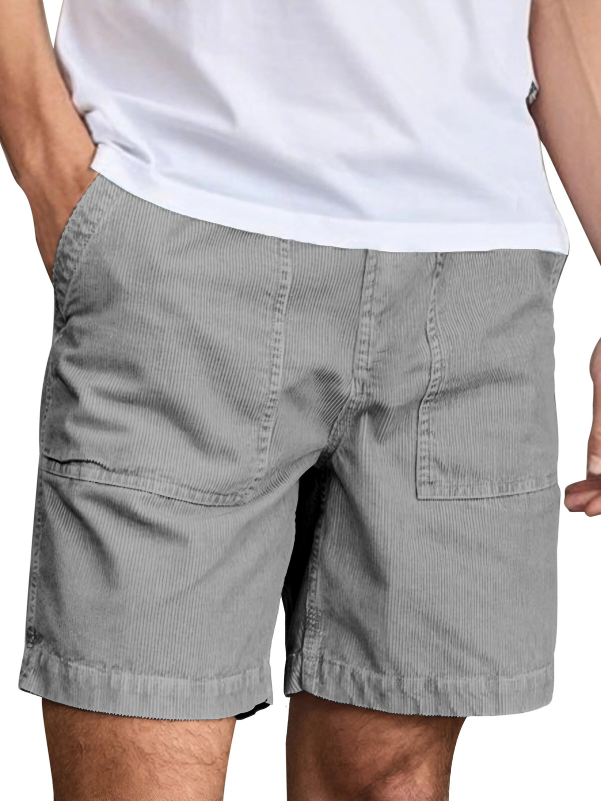 Men's Everyday Texture Solid Color Loose Shorts