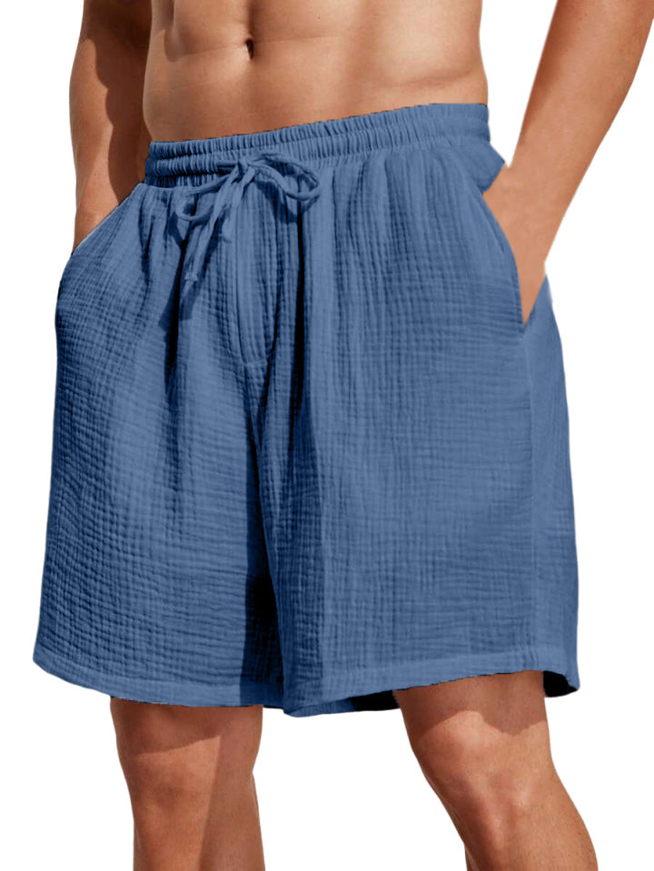 Men's Casual Solid Color Shoreline Beach Shorts