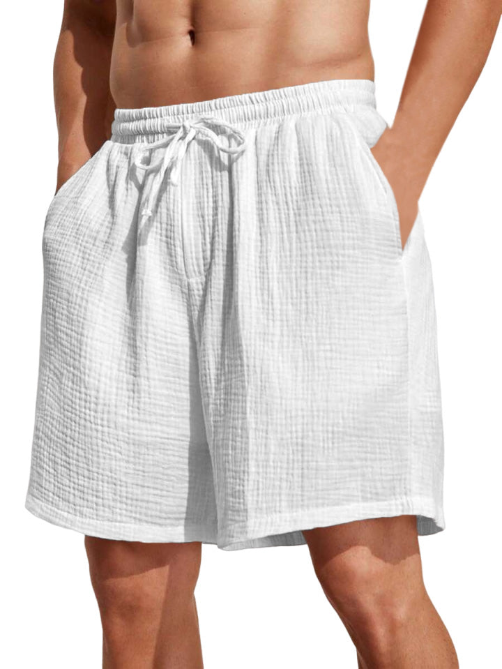 Men's Casual Solid Color Shoreline Beach Shorts