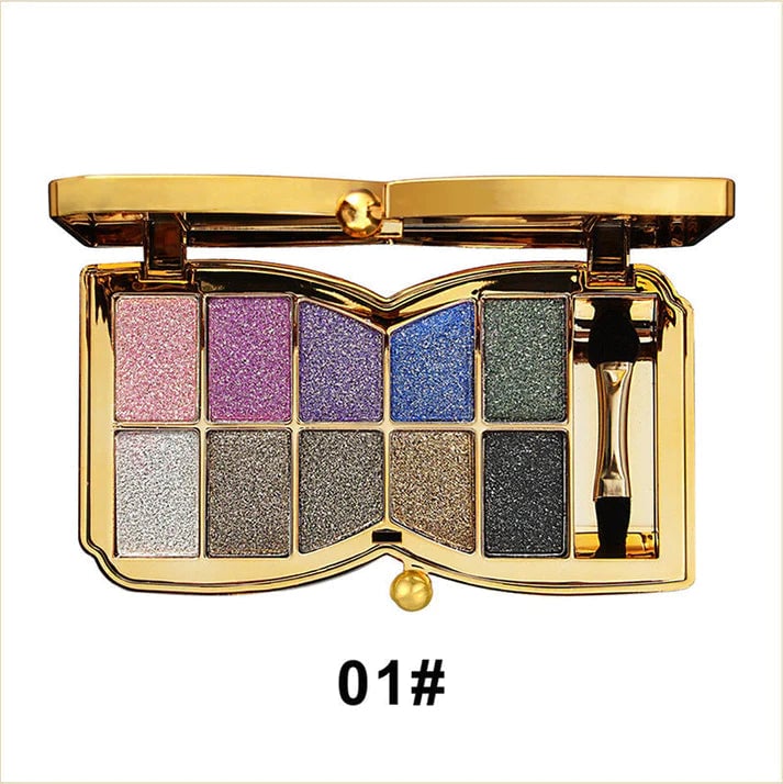 🔥10 Colors Glitter Eyeshadow Palette