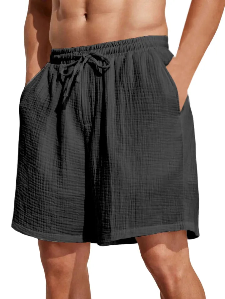 Men's Casual Solid Color Shoreline Beach Shorts