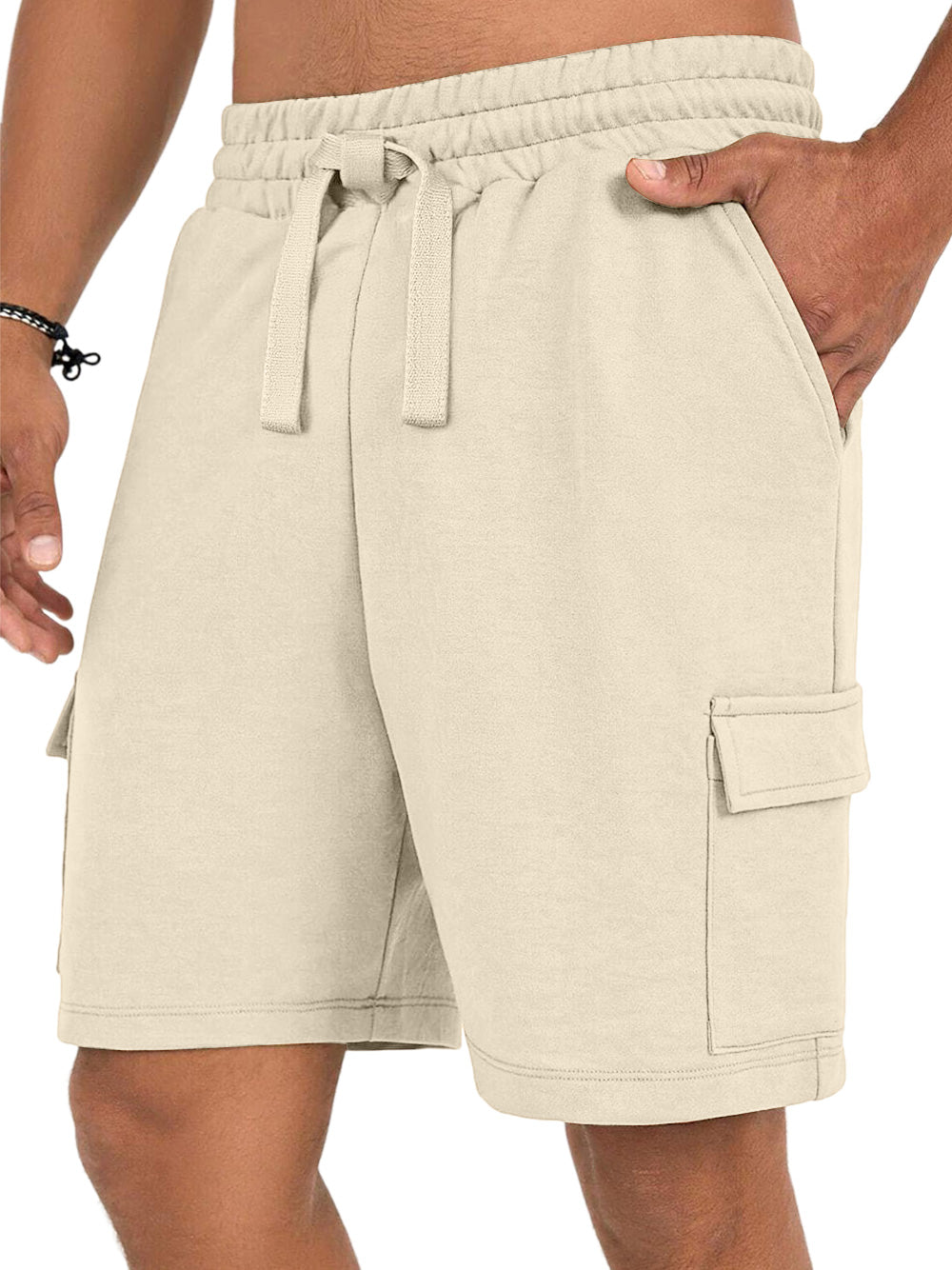 Men's Casual Cargo Multi-pocket Solid Color Comfortable Shorts