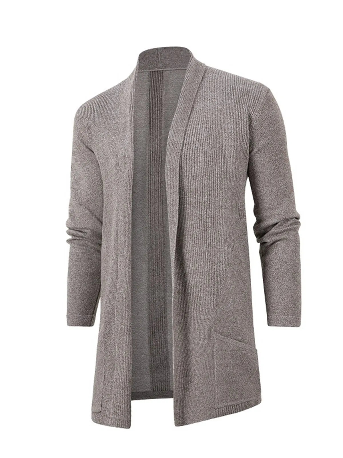 Men's Casual Basic Mid-length Knitted Sweater Cardigan Jacket