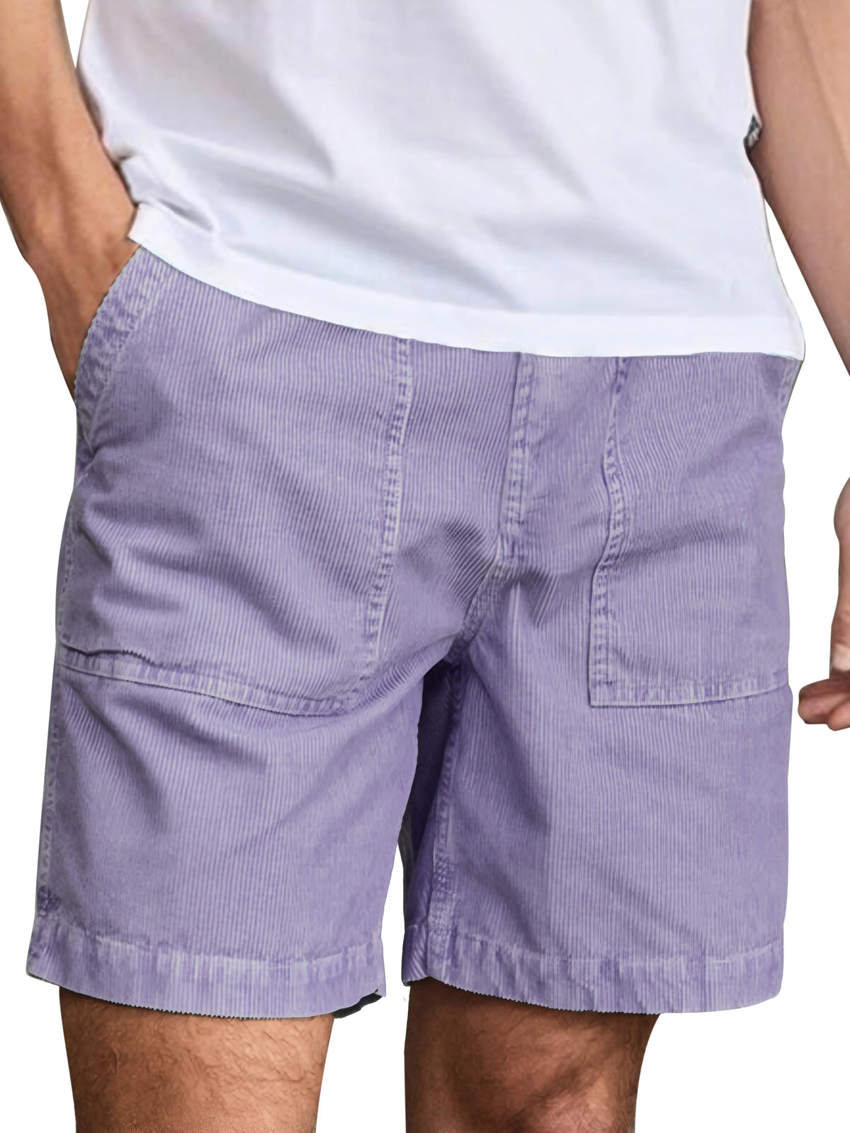 Men's Everyday Texture Solid Color Loose Shorts