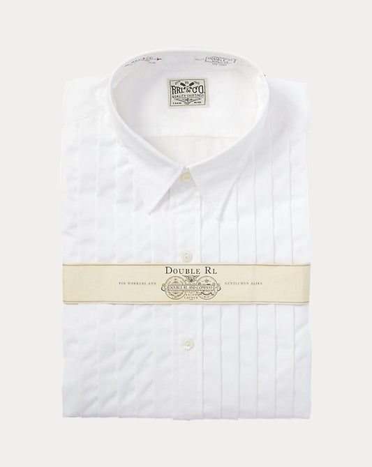Slim Fit French Cuff Tuxedo Shirt White
