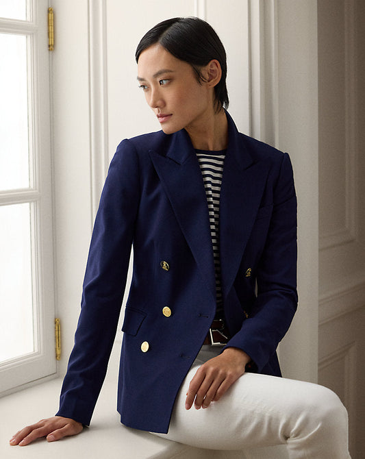 Camden Wool Crepe Jacket Navy