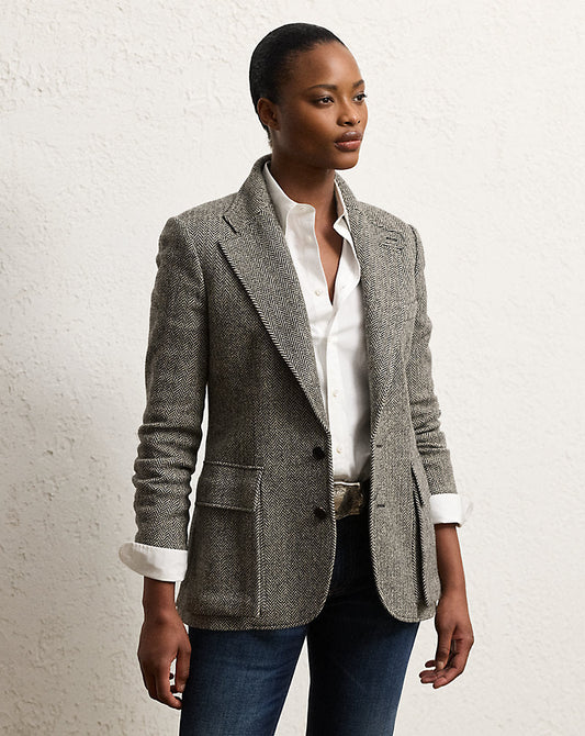 The Tweed Jacket Black/Cream