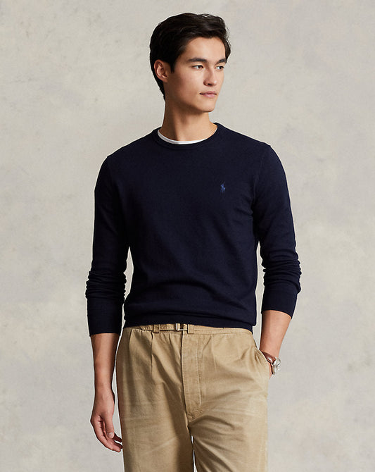 Slim Fit Cotton Sweater Hunter Navy