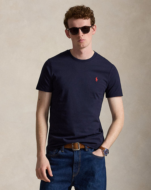 Custom Slim Fit Jersey Crewneck T-Shirt Ink