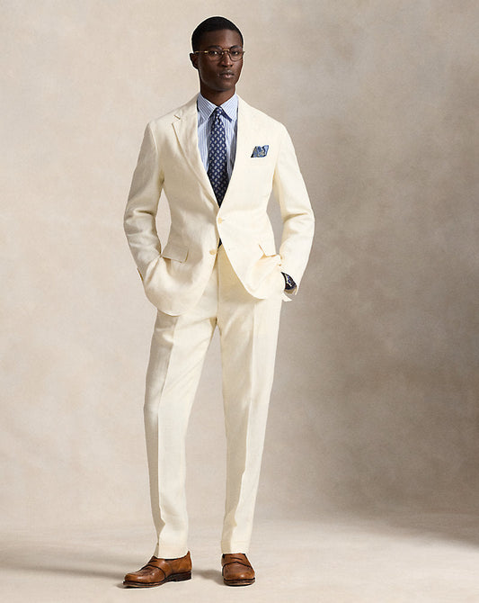 Linen Suit Trouser Light Cream