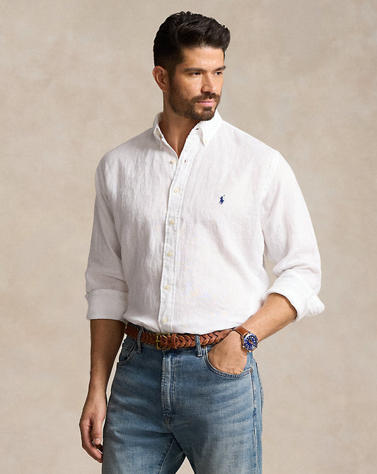 Lightweight Linen Shirt White